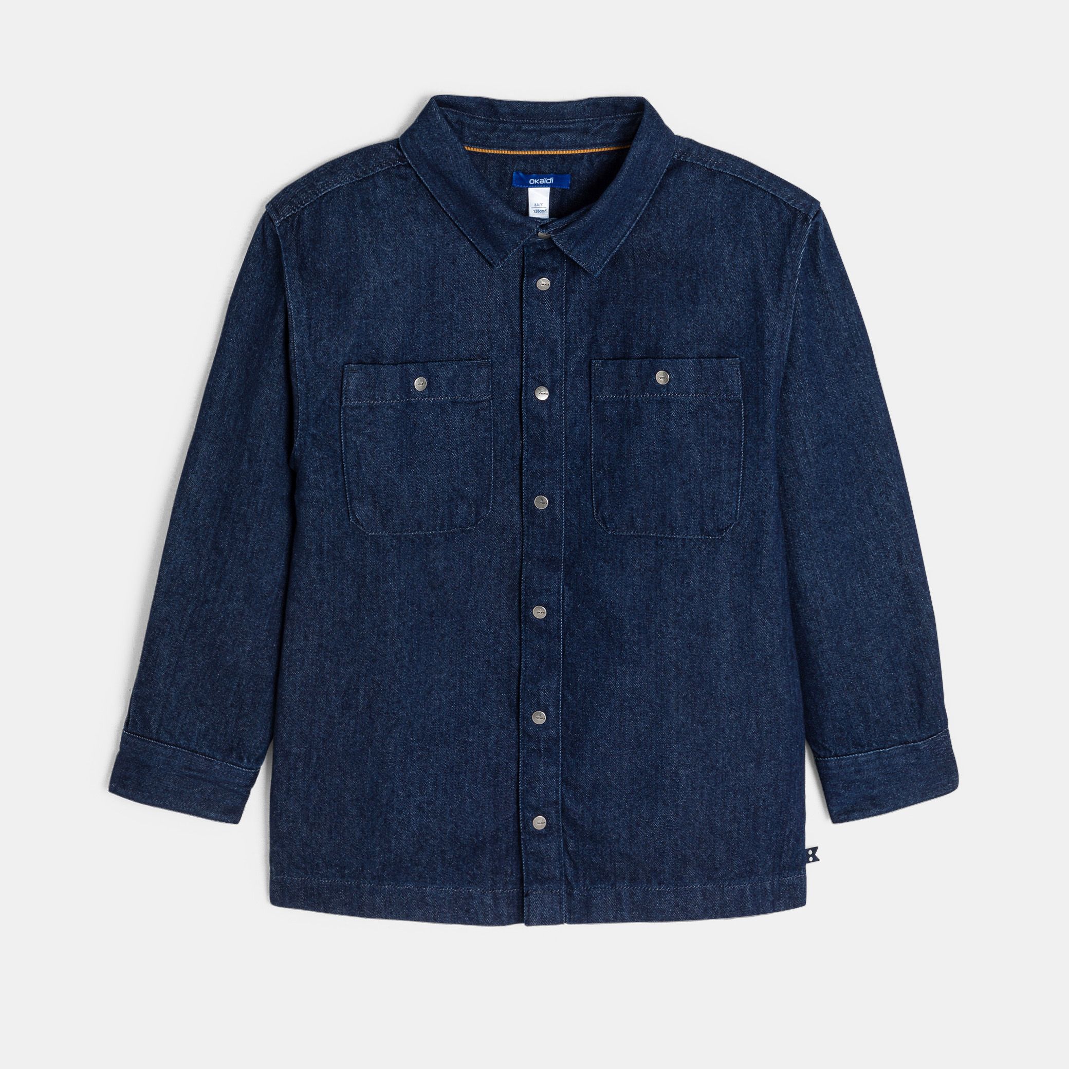 Áo sơ mi denim thô cho bé trai